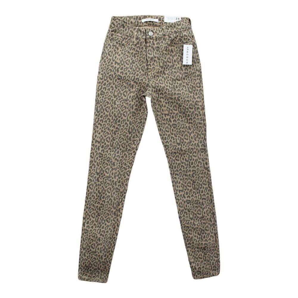 PacSun Cheetah Print High Rise Jeggings Womens 24 Skinny NWT